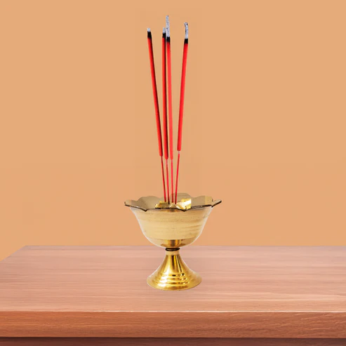 Brass Rose Agarbatti Stand